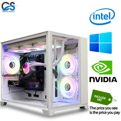 Liquid Cooling Gaming PC Intel i7 / 16GB DDR4 / 1TB SSD / RTX 3050 / Windows 11 - Image 1 of 4