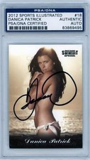 PSA Danica Patrick signed on card auto // Authentic 2012 Sports Illustrated #18