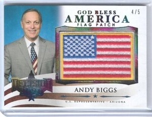 2020 DECISION RAINBOW ANDY BIGGS GOD BLESS AMERICA FLAG CARD #GBA-5 ~ /5 ARIZONA