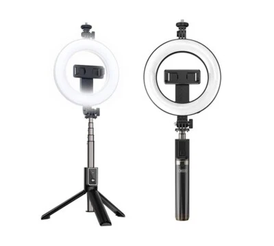 9inch LED Selfie Live Makeup Ring Light with 1.6Meter Tripod Stand Phone Holder - Image 1 of 4