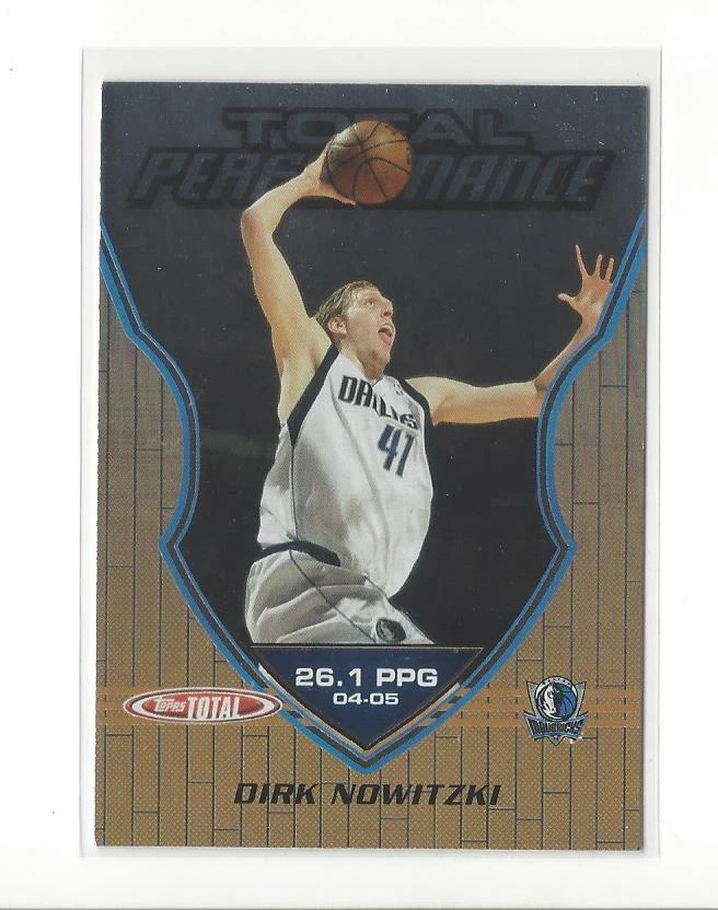 2005-06 Topps Total Performance #TP4 Dirk Nowitzki Mavericks - Image 1 of 1