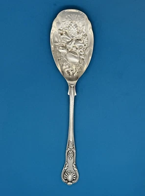 Silvercraft Queen Sheffield England Solid Serving Spoon Silverplate Shell 8.75" - Image 1 of 4