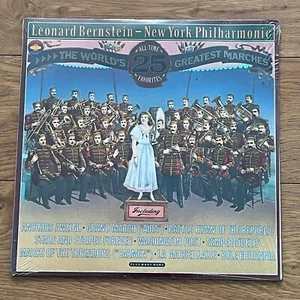 Leonard Bernstein DOUBLE LP: "World's 25 Greatest Marches", 1981, FACTORY-SEALED - Picture 1 of 9