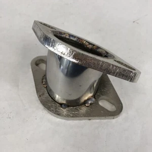2.5" to 2.5" 45-degree 2 Bolt Flange Exhaust Muffler Pipe Flange Mild Steel - Picture 1 of 10