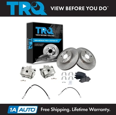 Kit de pastillas de freno delanteras y rotor TRQ para Chevrolet Prizm Toyota Corolla 1998-2002 Foto 1 de 4