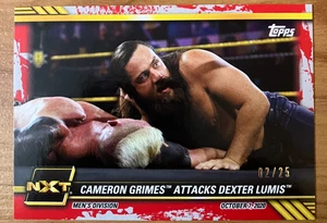 2021 Topps WWE NXT #75 Cameron Grimes Attacks Dexter Lumis Red Parallel #/25 - Picture 1 of 1
