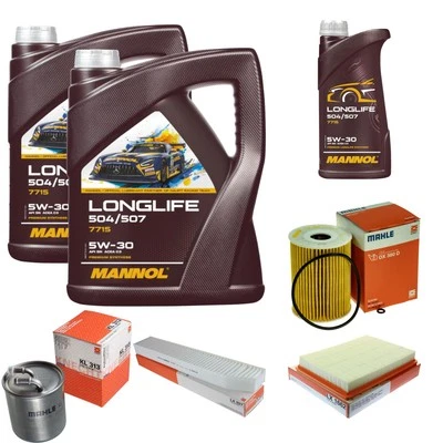 Mahle Inspección Set 11L Mannol LONGLIFE 504/507 5W-30 Para Jeep Commander XK - Imagen 1 de 4