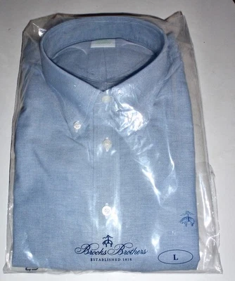 Brooks Brothers Shirt Mens Large Blue Slim Stretch Button Down No Iron - Image 1 of 4