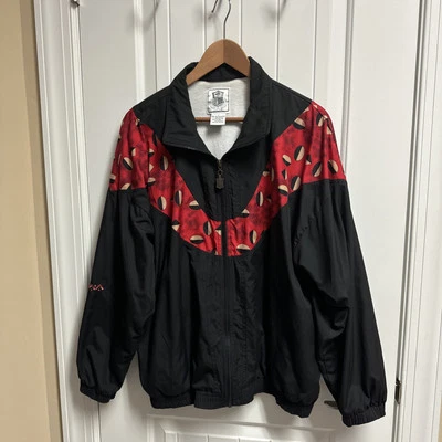Vintage Pebble Beach ProAm Golf Windbreaker Bomber Style Jacket L Abstract AOP - Image 1 of 4