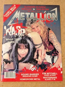 Vintage 1985 Metallion Magazine Wasp Cover Metallica Heavy Metal - Picture 1 of 10