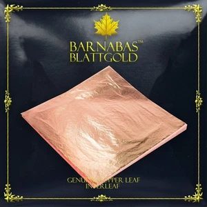 Genuine Copper Leaf [100 Sheets, 6.3 Inch] - Loose Copper Foil Sheets for Pai - Picture 1 of 5