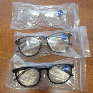 3 Pack Reading Glasses 1.25 Readers Men Women Glasses Reading New - Picture 1 of 3