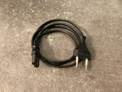 Câble d'alimentation secteur 2 points - Longueur 1 m - Très Bon Etat - Photo 1/2