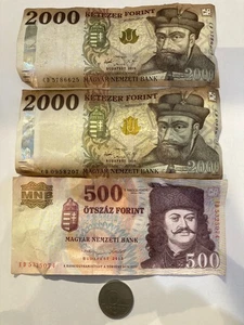 Ungarischer Forint, HUF / Ft Scheine & 10 Ft Münze - Datumsbereich von 2006 bis 2016 - Bild 1 von 4