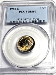 1968-D Roosevelt Dime 10C PCGS MS 66 #1 - Picture 1 of 2