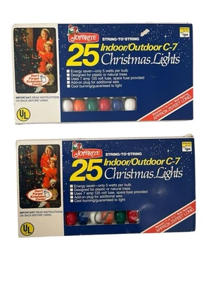 Vtg JoyBrite Christmas Indoor Outdoor Lights Large Bulbs New Old Stock 2 Boxes - Image 1 of 3