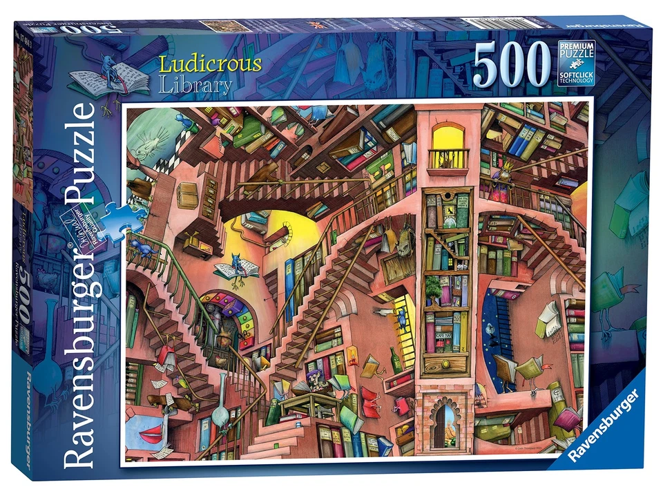 Ravensburger Colin Thompson The Ludicrous Library 500 Piece Jigsaw Puzzle for Ad - Image 1 of 4