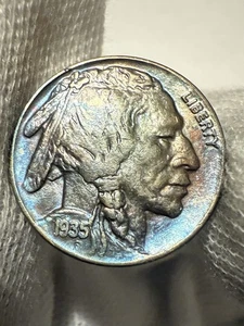 1935 P Buffalo Nickel Extra Fine to AU Condition Toned - Picture 1 of 2