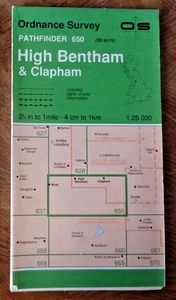Ordnance Survey Paper MapHigh Bentham & Clapham Sheet SD 66/76 Wray Tatham - Picture 1 of 1