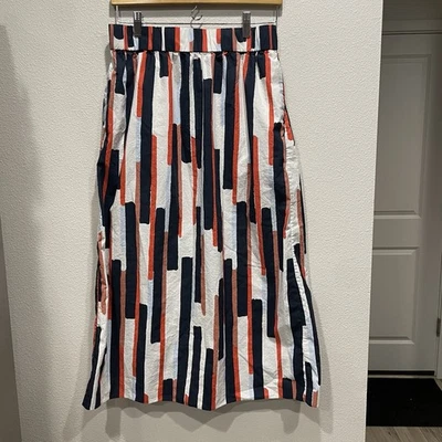 COS Abstract A-Line Midi Skirt Art Gallery Girl Scandinavian Side Pockets Slit 8 - Image 1 of 4