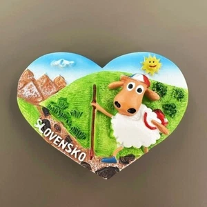 Dibujos animados espinacas alpinas, Eslovaquia turista resina 3D imán de nevera IDEA DE REGALO - Imagen 1 de 4