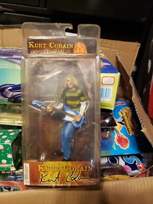 Figura de acción NECA Kurt Cobain 7"" con guitarra Skyblue Foto 1 de 4
