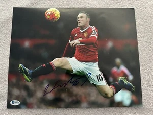 Wayne Rooney Autographed Signed Manchester United 11x14 Photo Beckett BAS COA - Picture 1 of 3