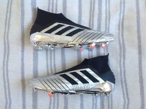 ADIDAS PREDATOR 19+ FG FOOTBALL BOOTS SILVER UK 8.5 EUR 42.2/3 US 9 SAMPLE MANIA - Picture 1 of 3