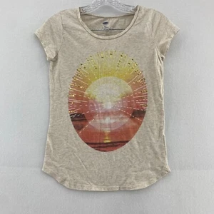 Old Navy Graphic T-Shirt Sunset Gold Foil Detail Short Sleeve Top XL - Picture 1 of 4
