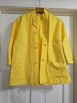 Vintage Peacock Yellow Coat Made In China  - Image 1 of 4