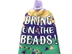 Toalla de cocina gruesa de doble capa de ganchillo BRING ON THE BEADS Mardi Gras - Imagen 1 de 2