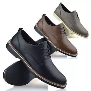 Mens New Smart Casual Lace Up Memory Foam Oxford School Work Office Shoes Size - Picture 1 of 31