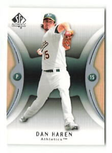 2007 SP Authentic Dan Haren  #86   Oakland Athletics Baseball Card