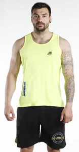 Fitwise Para Hombre Top Chaleco de Algodón Sin Mangas Camiseta Entrenamiento de Verano Camisas Amarillas - Imagen 1 de 2