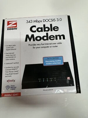 Zoom 343 Mbps DOCSIS 3.0 Cable Modem Model: 5341 - Image 1 of 4