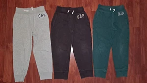 Lot of 3 GAP Kids Boys Fall Winter Green Brown Gray Athletic Sweat Pants Sz S - Picture 1 of 1