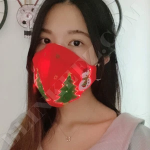Flashing LED Luminous Face Mask Cover USB Rechargeable Light Up Christmas Party! - Picture 1 of 22