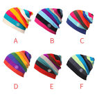Winter Men's Ladies Ice Cap Rainbow Ski Hat Double Knit Warm Ski Hat