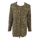 Who What Wear Leopard Animal Print Button Front Coat Jacket Medium