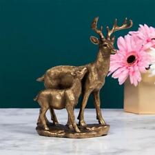 BRONZED DEER AND FAWN ORNAMEMT