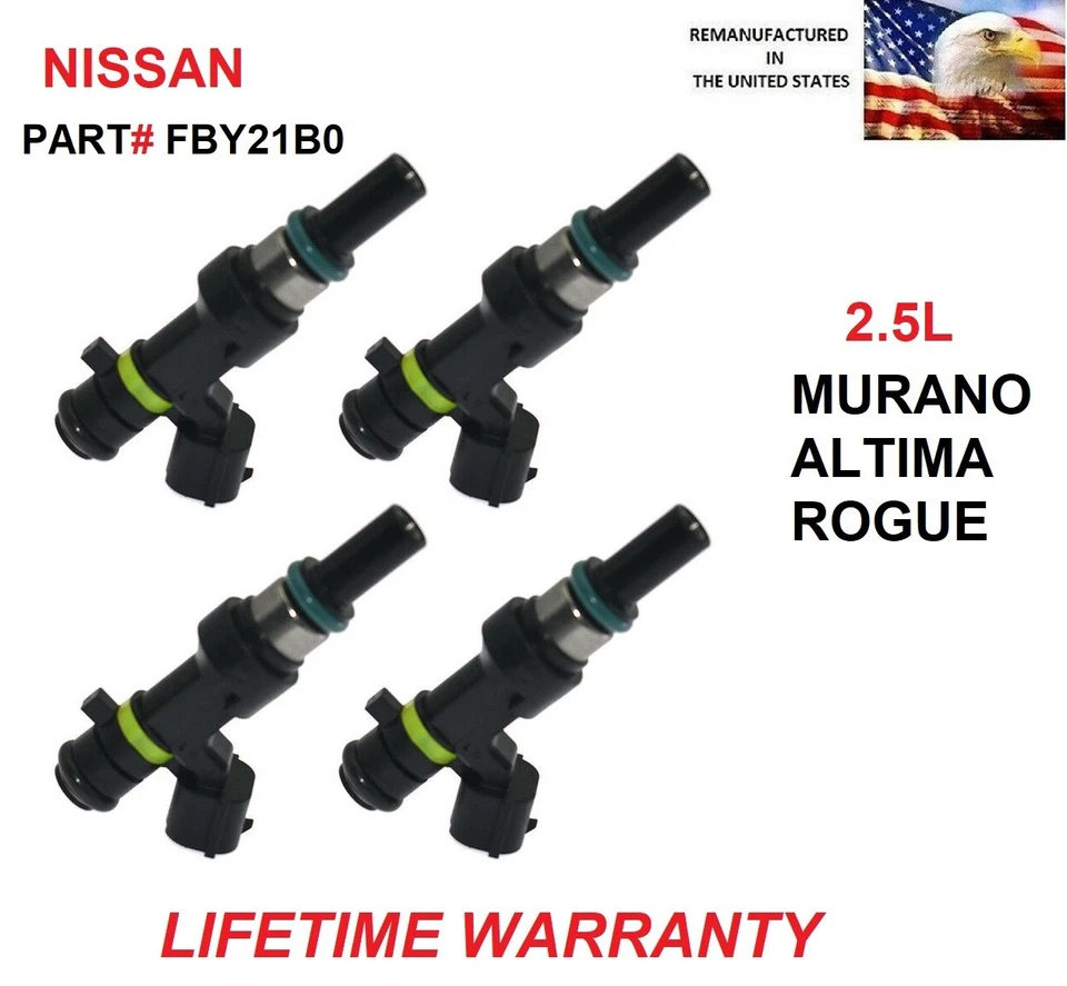 GENUINE Set Of 4 Fuel Injectors For 2013-14-15-2016 NISSAN MURANO 2.5L FBY21B0 - Image 1 of 1