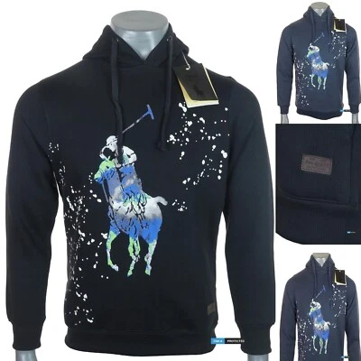 Nuevo Auténtico Para Hombre Ralph Lauren Sudadera con Capucha Suave Forrada de Vellón Foto 1 de 4