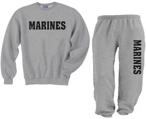 sweatsuit US United States Marines Military Sweat Shirt and sweatpants SM TO 3XL - Picture 1 of 1