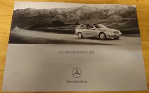 2001 Mercedes Benz C-Class Estate Price List Brochure inc. C320 - Picture 1 of 1