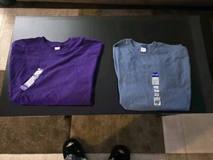 Camiseta preencogida de algodón pesado Gildan para hombre manga larga cuello redondo talla - Imagen 1 de 4