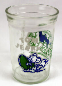 Vintage Welch's Tom & Jerry Football Game 1991 Jelly Juice Glass Jar 