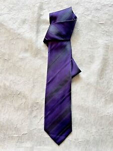 Kenneth Cole Men's Dress Necktie Classic Style Purple Berry Gray Color 58"