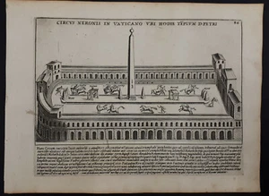 Lauro 1637: Circus Neronis in Vaticano Ubi Hodie Templum D. Petri - Picture 1 of 4
