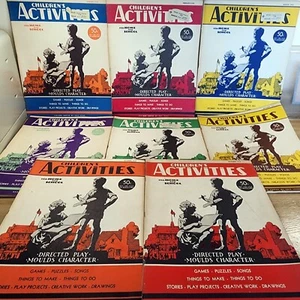 8 Vintage 1942 Children's Activities For Home & School Magazine Lot Ephemera - Imagen 1 de 19