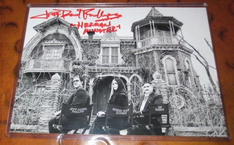 Jeff Daniel Phillips signed autographed photo as Herman Munster in the Munsters Cover